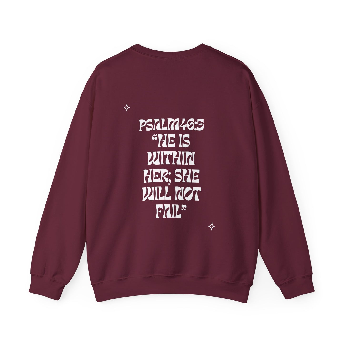 Psalms46:5 Crewnecks (white colors)