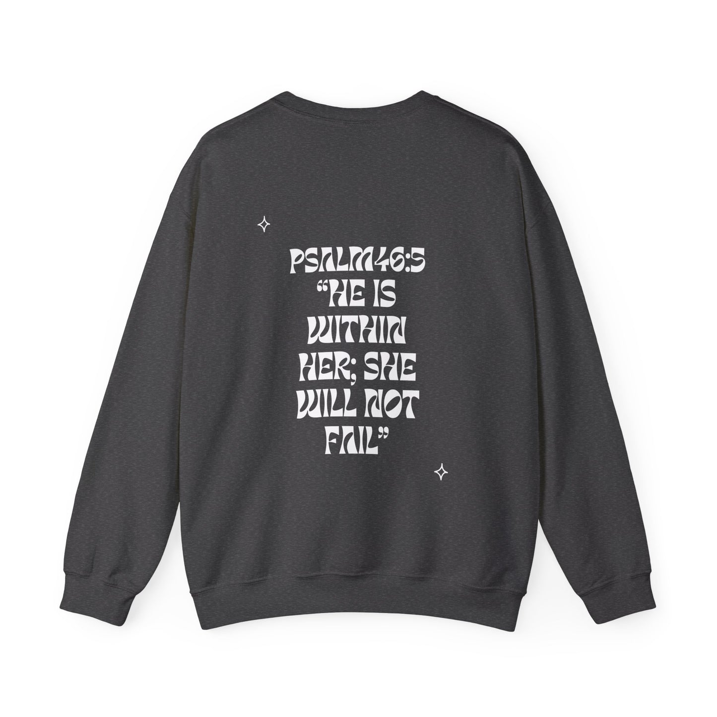 Psalms46:5 Crewnecks (white colors)