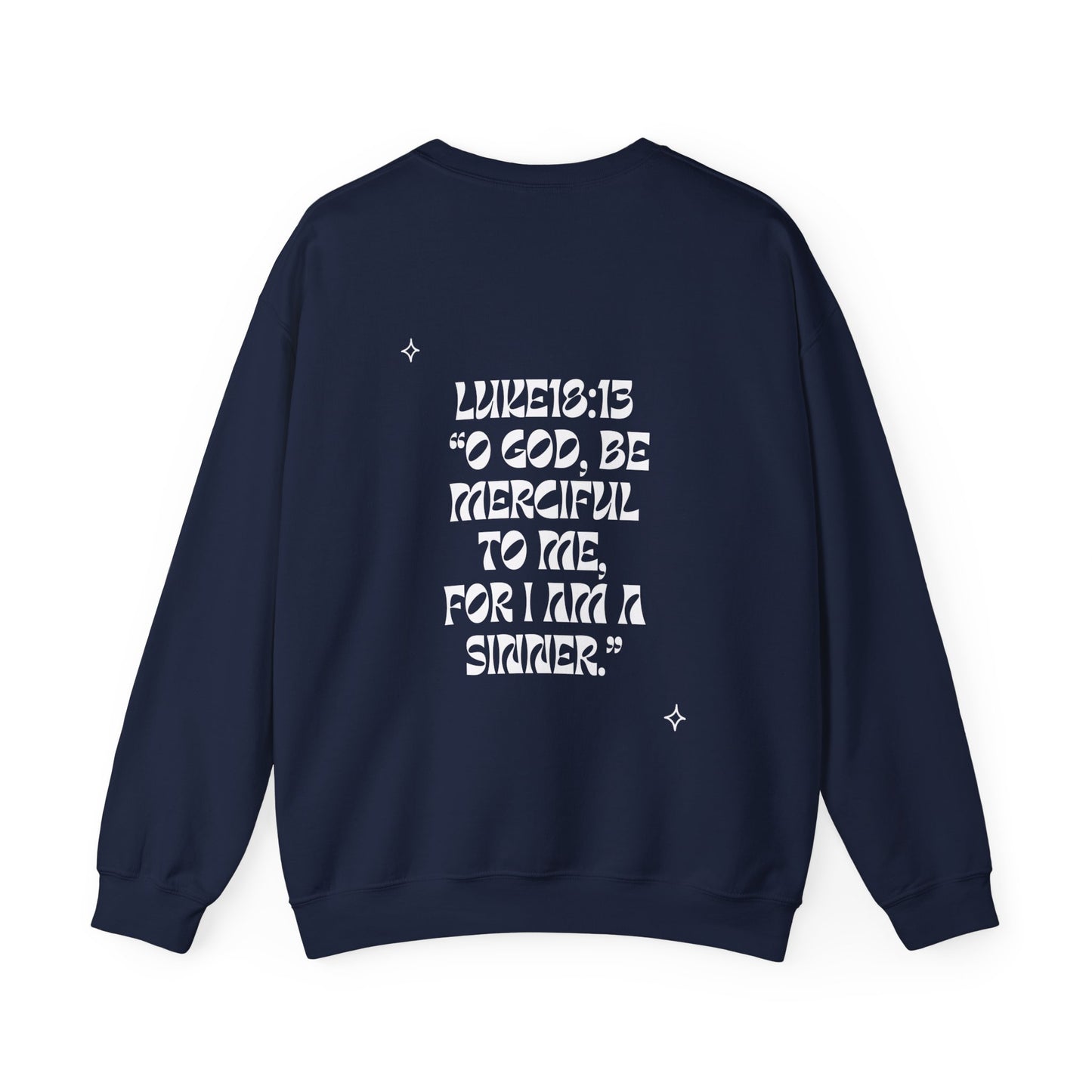 Luke18:13  Crewneck (white letters)