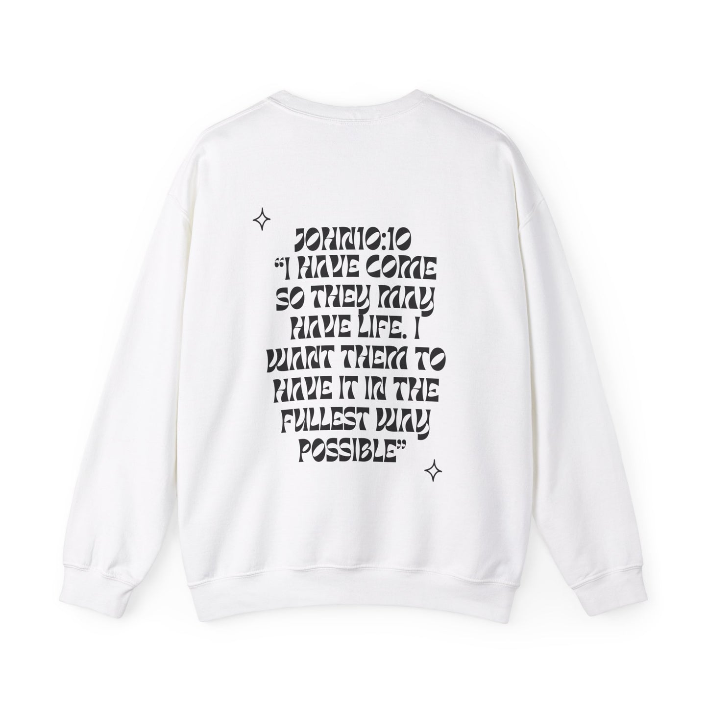 John10:10  Crewneck (black letters)